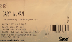 Leamington Spa Ticket 07 June 2013